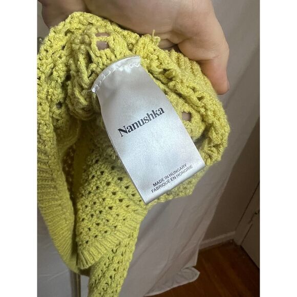 Nanushka Tula Yellow Crochet Tank Sz. L - Picture 6 of 6